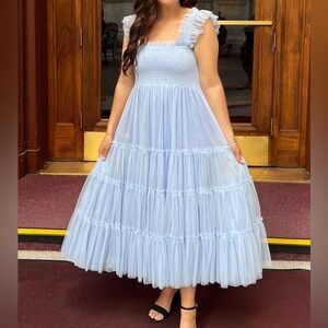 Hill House Tulle Nap Dress Blue Large